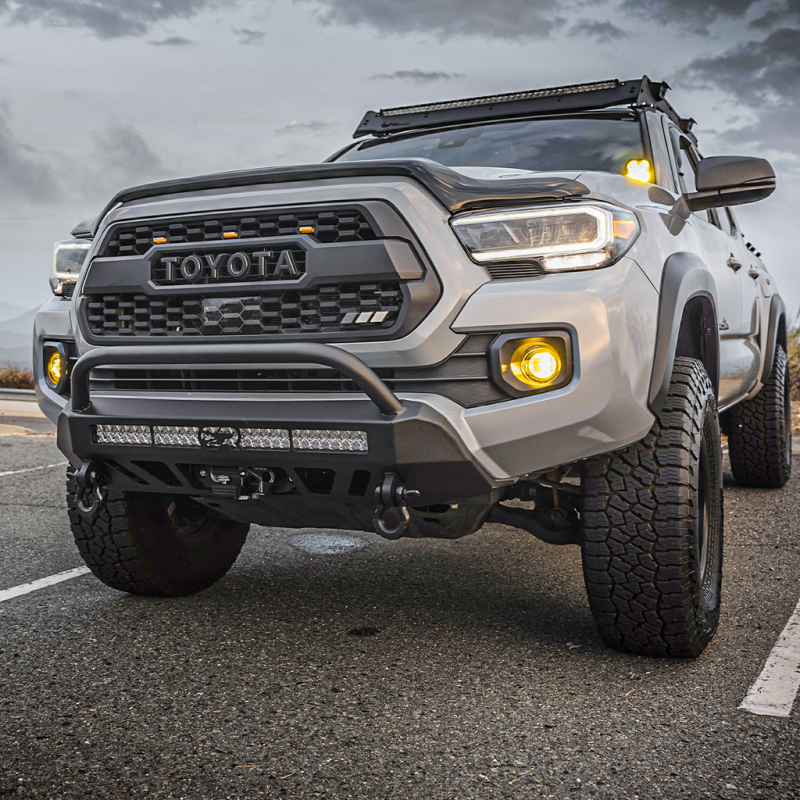 Toyota Tacoma Bumper - Cali Raised LED - Stealth / Bull Bar / 32In Led Bar Combo W/ Tall Switch - `16-`23